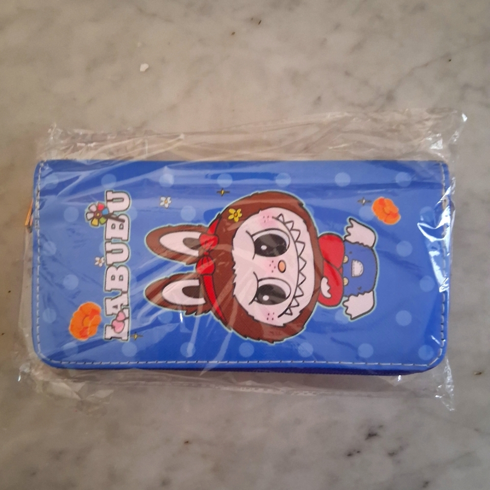 LABUBU Blue Wallet NEW Kawaii